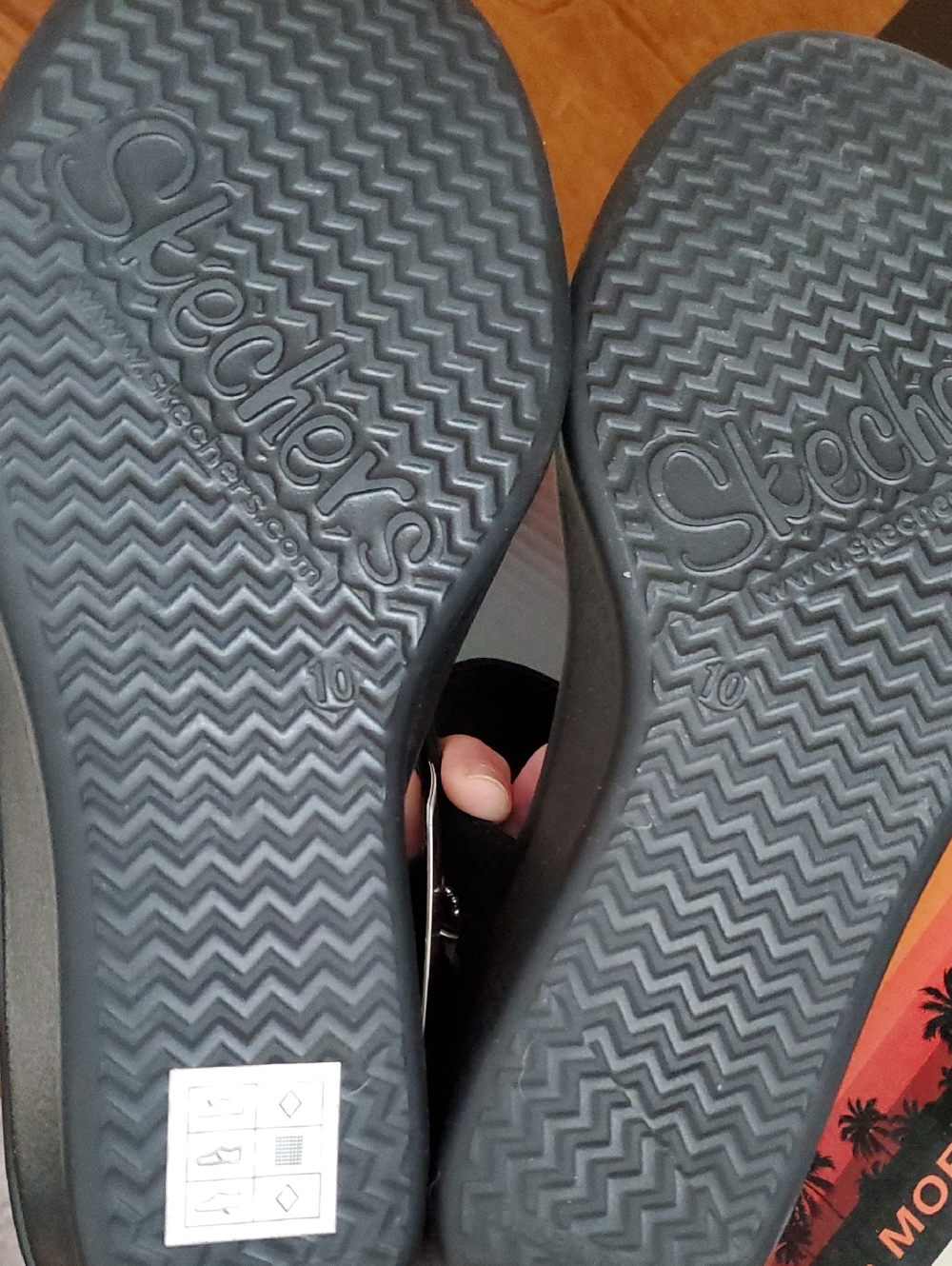 Skechers Black Rumblers City Dash Sandals Size 10 - Picture 5 of 6